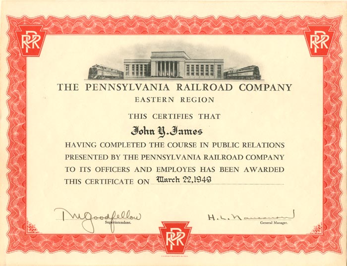Pennsylvania Railroad Co. Eastern Region